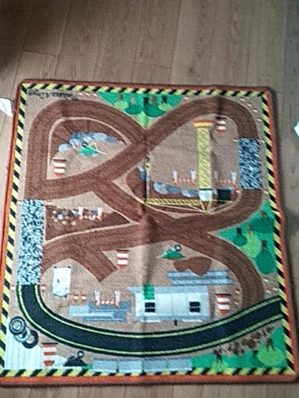 Kids Play Road Rug Mat - Brown and Green